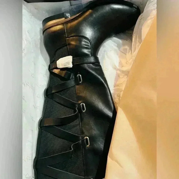 NWT Thalia Sodi Veronkia Faux Leather over the knees boots size 6.5 wide - Picture 6 of 7
